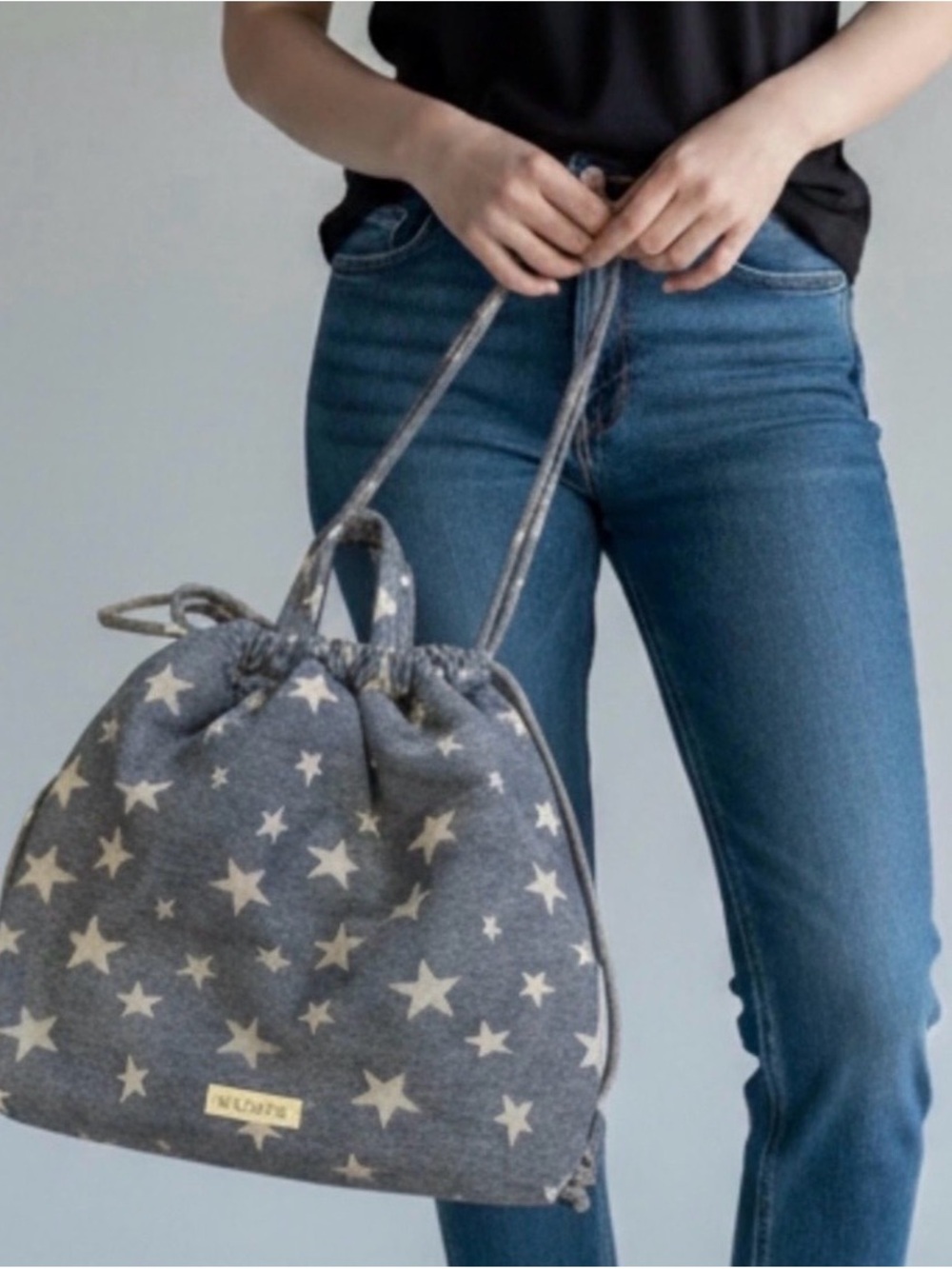 NWT Wildfox Star-Print Drawstring Tote
